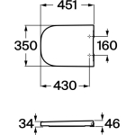 Roca A80147200B The Gap SUPRALIT® 油壓式廁板